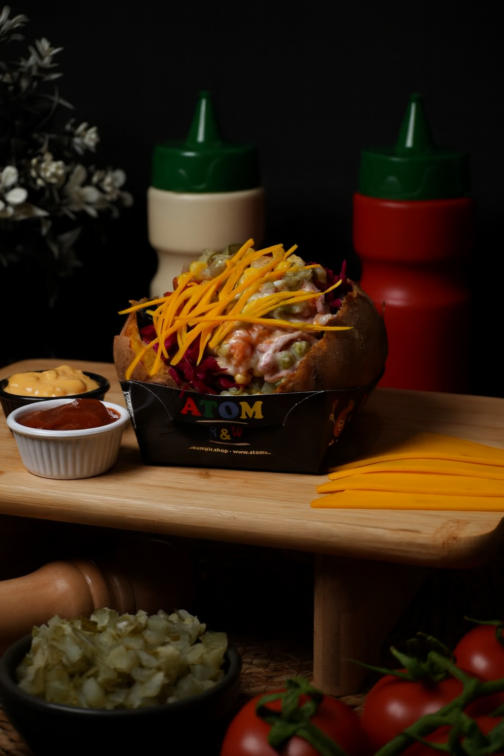 Cheddar Peynirli Karışık Kumpir